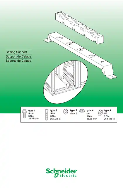 schneider施耐德Instruction Sheet for bottom busbar support NSYASxxx